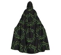 YYHHAOFA Willow Branches And Wreaths Pattern Halloween Adult Hooded Cape Men'S And Women'S Clothing Mantle Role-Playing