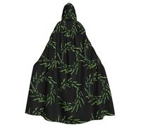 YYHHAOFA Willow Branches And Wreaths Pattern Halloween Adult Hooded Cape Men'S And Women'S Clothing Mantle Role-Playing