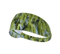 YYHHAOFA Willow Tree Pattern Sports Headband for Women Sweat Proof Bandeau Summer Elastic Band