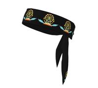 YYHHAOFA Wings Ferris Wheel Printed Sports headscarf, sweat absorbing and breathable, motion headband, double-sided kerchief