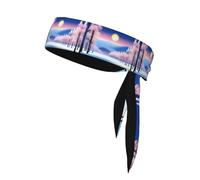 YYHHAOFA Winter Solstice Landscape Printed Sports headscarf, sweat absorbing and breathable, motion headband, double-sided kerchief