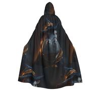 YYHHAOFA Witch Hat Hippopotamus Printed Halloween Adult Hooded Cloak is a super large, comfortable, and durable cloak