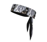 YYHHAOFA Wolf In The Snow Printed Sports headscarf, sweat absorbing and breathable, motion headband, double-sided kerchief