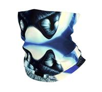 YYHHAOFA wolf under moon Prints Active Head Wrap - Seamless, Quick-Drying Neck Gaiter for Outdoor Adventures & Stylish Everyday Wear