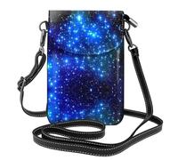 YYHHAOFA women Small Cell Phone Purse Blue Shining Stars Prints : Multifunction,Soft, durable,Convenient for daily use and travel
