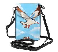 YYHHAOFA women Small Cell Phone Purse Flying Seagulls Prints : Multifunction,Soft, durable,Convenient for daily use and travel Black