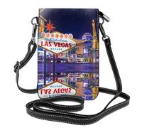 YYHHAOFA women Small Cell Phone Purse Las Vegas Night City Prints : Multifunction,Soft, durable,Convenient for daily use and travel