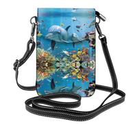 YYHHAOFA women Small Cell Phone Purse Ocean Dolphin Looking at You Prints : Multifunction,Soft, durable,Convenient for daily use and travel