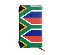 YYHHAOFA Women's Long Leather Wallet with Zipper Coin Pocket | for Cards Cash Checkbook, Soft Durable Organizer Gift for Ladies Girls South African flag Pattern