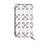 YYHHAOFA Women's Long Leather Wallet with Zipper Coin Pocket | Large Capacity Clutch for Cards Cash Checkbook Phone, Soft Durable Fashion Gift for Ladies Girls Stars Eastern Stars Picture
