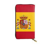 YYHHAOFA Women's Long Leather Wallet with Zipper Coin Pocket | Large Capacity Clutch for Cards Cash Checkbook Phone, Soft Durable Fashion Gift for Ladies Girls Spanish flag Picture