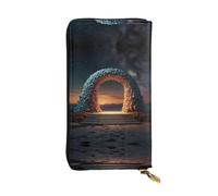 YYHHAOFA Women's Long Leather Wallet with Zipper Coin Pocket | Large Capacity Clutch for Cards Cash Checkbook for Ladies Girls The Entrance To The Dream Prints