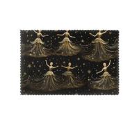 YYHHAOFA women's nutcracker ballet xmas dance Printing Placemats for Dining Table Set of 6 12x18in heat resistance for hotels, homes, and banquets