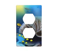 YYHHAOFA Wonderful World Printed Double Socket Wall Panel Decorative is Durable and Suitable for Socket Light Switch Accessories 4.5x2.76in