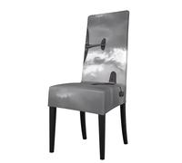 YYHHAOFA World War 2 Aircraft Airplane Prints dining chair cover is easy to disassemble and made of high resilience fabric that is wear-resistant