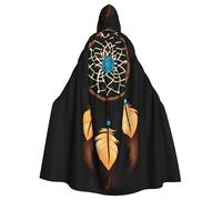 YYHHAOFA Woven Dream Catcher Pattern Halloween Adult Hooded Cape Men'S And Women'S Clothing Mantle Role-Playing