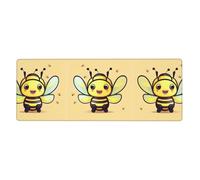 YYHHAOFA Yellow bee Pattern Extra Large Mouse pad Mousepad Computer Office Gaming Keyboard Thickened Version 12x31.5in
