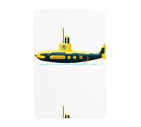 YYHHAOFA Yellow Submarine Prints Tin decorative painting 8x12in Made of tinplate, wear-resistant and durable