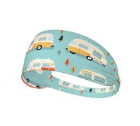 YYHHAOFA You Make me Happy Camper Trailer Pattern Sports Headband for Women Sweat Proof Bandeau Summer Elastic Band