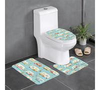 YYHHAOFA You Make me Happy Camper Trailer Pattern Three Piece Set of Bathroom Floor mats, Bathroom Shower mats, Anti Slip Quick Drying