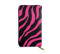 YYHHAOFA Zebra Tiger Leopard pink Printing Leather long clutch wallet : Comfortable, lightweight, waterproof, durable 7.48 x 4.13 in, Black, One Size