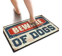 YYHLEH Front Door Mat Indoor Beware Of Dogs Floor Mat | Outdoor Front Door Rug Welcome Mats Outdoor Funny Teen Room Decor Fall Door Decorations(65X90CM)
