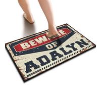 YYHLEH Funny Decor For Bar Beware Of Adalyn Doormat Home Alone Door Mat | Thankful Door Mat Fall Door Decor Home Mats For Front Door Outdoor Mats For Front An(50X80CM)