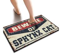YYHLEH Garage Decor For Men Beware Of Sphynx Cat Doormat | Camper Decorations For Inside Doormats For Outdoor Indoor Doormat Fall Front Door Mat(40X60CM)