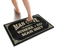 YYHLEH Kitchen Farmhouse Rug Man Cave Where I Do Shit Doormat | Door Mats Funny Farmhouse Bathroom Rug Winter Door Mat Outdoor Spring Porch Decor(65X90CM)