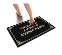 YYHLEH Kitchen Farmhouse Rug Warning-I Pound Everything Floor Mat | Door Mats Funny Farmhouse Bathroom Rug Winter Door Mat Outdoor Spring Porch Decor(40X60CM)