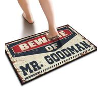 YYHLEH Knock Before Entering Door Sign Beware Of Mr. Goodman Doormat | Indoor Mats For Front Door Entry Fall Mats Outdoor Indoor Doormat Room Accessories For Teen Boys(40X60CM)