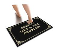 YYHLEH Knock Before Entering Door Sign Sounds Like A You Problem Floor Mat | Indoor Mats For Front Door Entry Fall Mats Outdoor Indoor Doormat Room Accessories For Teen Boys(40X60CM)