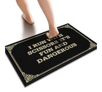YYHLEH Small Door Mat I Run With Scissors It's Fun And Dangerous Doormat Small Welcome Mat Outdoor Mats For Home Entrance(40X60CM)