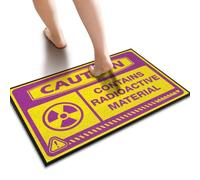 YYHLEH Summer Front Door Mat Caution Contains Radioactive Material Doormat | Home Bar Decor Personalized Welcome Mat Front Door Mats Indoor House Mats Indoor(50X80CM)