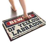 YYHLEH Welcome-Ish Front Door Sign Beware Of Yellow Labrador Floor Mat