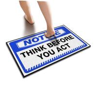 YYHLEH Welcome Mats Outdoor Fall Notice Think Before You Act Doormat | Home Decor Men Mat Shoes Welcome-Ish Front Door Sign Funny Decor For Bar(50X80CM)