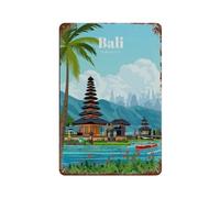 YYHMKBYY Bali Indonesia Vintage Travel Poster Retro Poster Metal Tin Sign Retro Iron Painting for Bar Man Cave Cafe Family Garage Poster Wall Decor20 x 30 cm (8 x 12 Zoll)-470