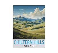 YYHMKBYY，Chiltern Hills England Vintage Travel Posters，Jigsaws Puzzles 1000 Pieces Classic Jigsaws Educational Games Toys，Best Gift for Adults and Kids（75x50cm）-I53