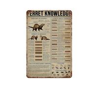 YYHMKBYY Ferret Knowledge Ferret Knowledge Metal Tin Sign Colors of Ferrets Anatomy Poster School Farm Club Garage Wall Decoration Plaque(15x30cm 6x12 inch-161