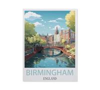 YYHMKBYY Jigsaw Puzzle 1000 Piece, Birmingham England, Paper, Retro City, 38x26cm, 8-100+ Years