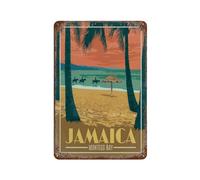 YYHMKBYY Travel Poster Montego Bay Jamaica Vintage Tin Sign ，Home Office Kitchen Pub Club Cafe Bar Farm Restaurant Collection Metal Wall Art Retro Plaque(30 x 40 cm) 12 x 16 Zoll-383