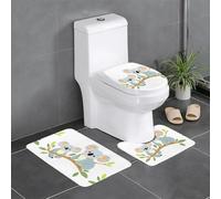 YYHWHJDE 3-Piece Anti Slip Floor Mat Set A pair of colorful koalas Prints Bathroom Rugs for Ultimate Comfort, Master Bathrooms