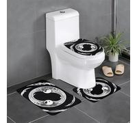 YYHWHJDE 3-Piece Anti Slip Floor Mat Set A yin and yang symbol Prints Bathroom Rugs for Ultimate Comfort, Master Bathrooms