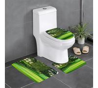 YYHWHJDE 3-Piece Anti Slip Floor Mat Set Golf Course Lawn Prints Bathroom Rugs for Ultimate Comfort, Master Bathrooms