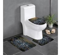 YYHWHJDE 3-Piece Anti Slip Floor Mat Set labyrinth Prints Bathroom Rugs for Ultimate Comfort, Master Bathrooms