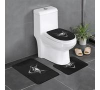 YYHWHJDE 3-Piece Anti Slip Floor Mat Set Laughing Bat Prints Bathroom Rugs for Ultimate Comfort, Master Bathrooms