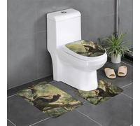 YYHWHJDE 3-Piece Anti Slip Floor Mat Set Monkey sitting on a tree Pattern Bathroom Rugs for Ultimate Comfort, Master Bathrooms