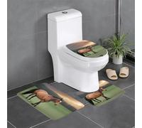 YYHWHJDE 3-Piece Anti Slip Floor Mat Set Nature Scenic Horse Prints Bathroom Rugs for Ultimate Comfort, Master Bathrooms