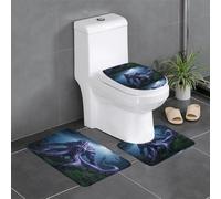 YYHWHJDE 3-Piece Anti Slip Floor Mat Set Octopus in the Grass Prints Bathroom Rugs for Ultimate Comfort, Master Bathrooms