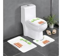 YYHWHJDE 3-Piece Anti Slip Floor Mat Set Shamrock pattern on the swing Prints Bathroom Rugs for Ultimate Comfort, Master Bathrooms